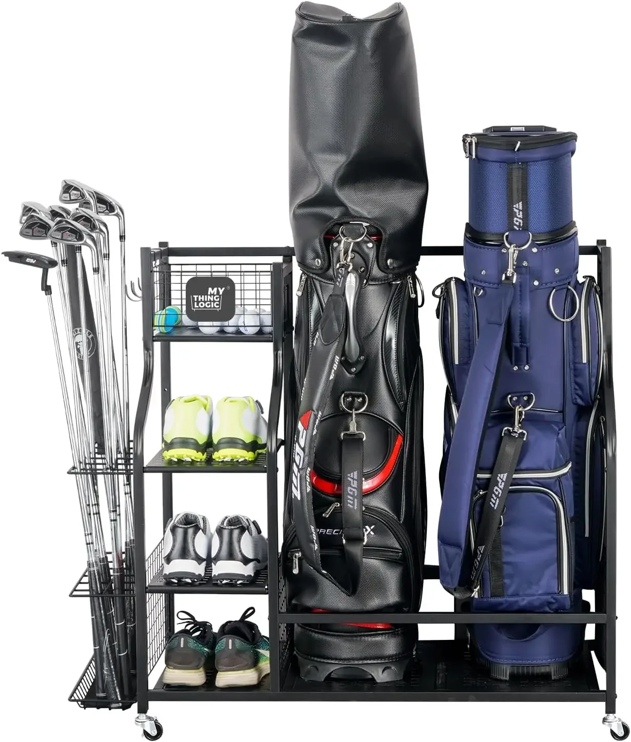 Golf Equipment Garage Organizer - 골프 장비 보관함, 골프백 보관대 및