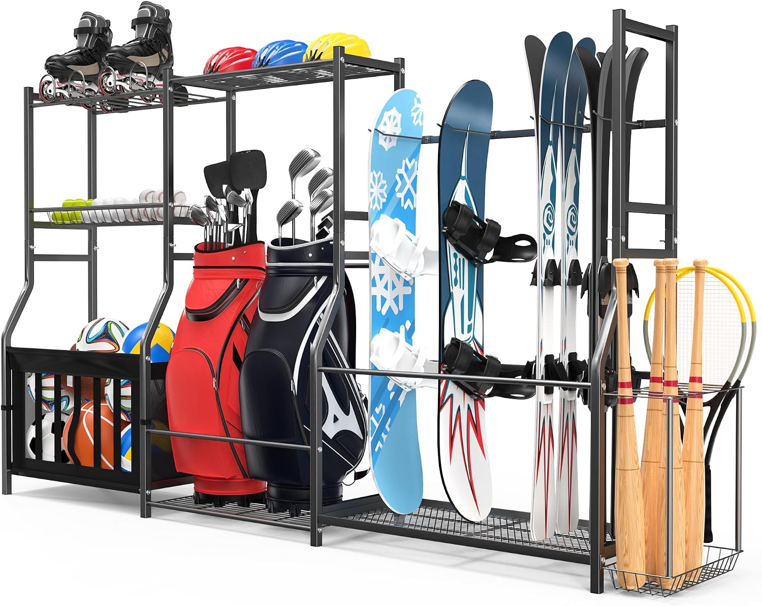 Golf Equipment Garage Organizer - 스포츠 장비 정리대 골프백 스탠드, 독립형