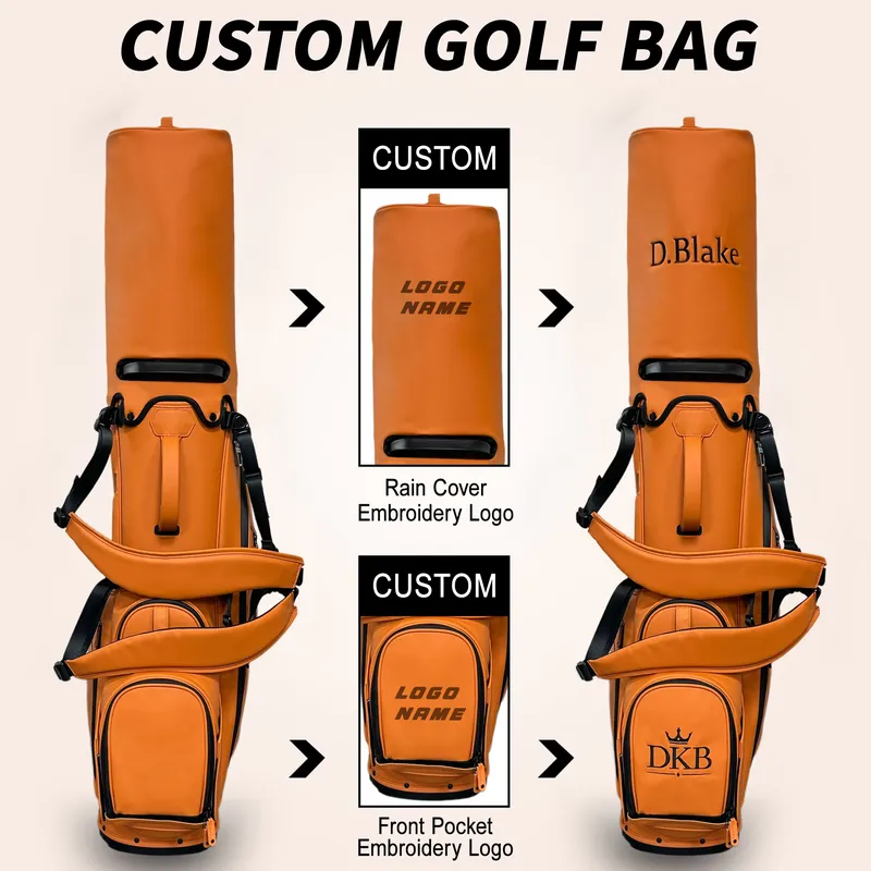 ASL 골프 스탠드백 방수 PU 가죽 대용량 탈부착 포 - Golf Equipment Logos 리뷰 및 가격