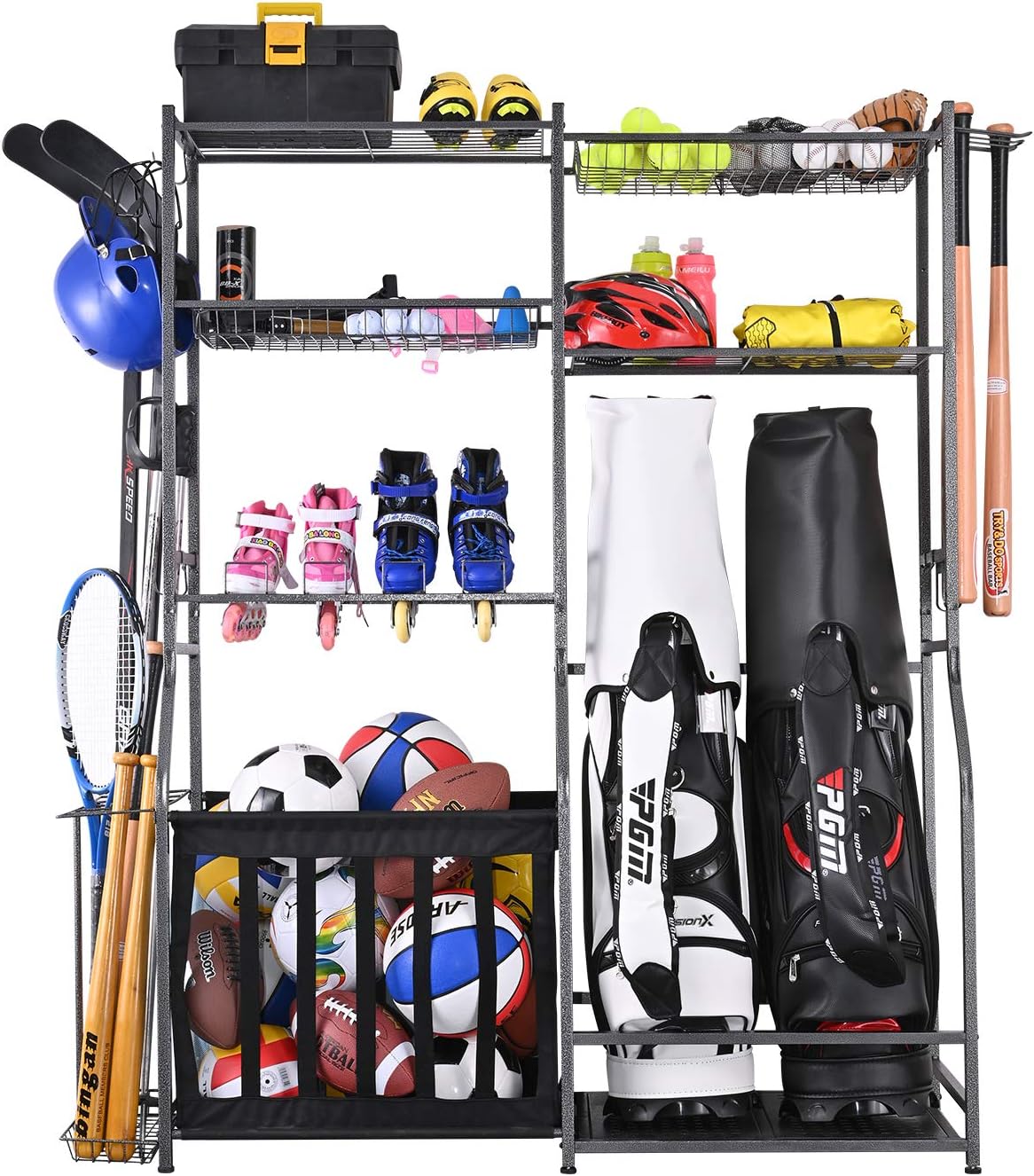 차고 스포츠 장비 보관 스탠드, 골프백 2개 정리대,  - Golf Equipment Garage Organizer 리뷰 및 가격