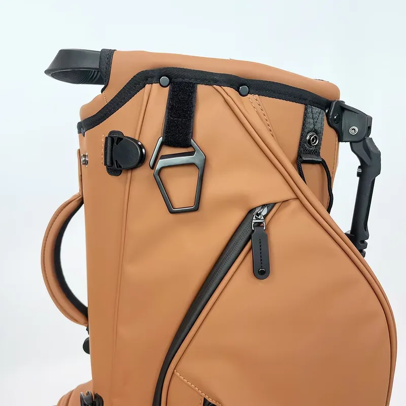 맞춤형 로고 자수 골프 스탠드 백 PU 가죽 브라운 선 - Golf Equipment Logos 리뷰 및 가격