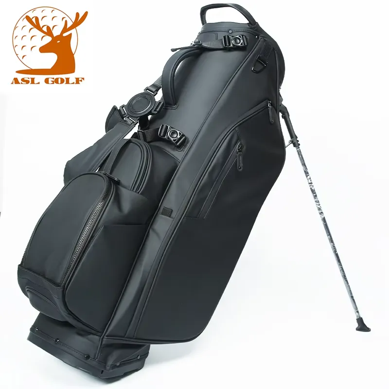 맞춤형 로고 자수 골프 스탠드 백 PU 가죽 브라운 선 - Golf Equipment Logos 리뷰 및 가격
