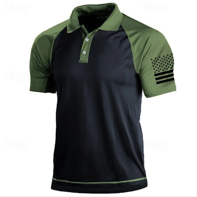 3D 인쇄 미국 국기 패턴 폴로 셔츠 남성용 빈티지 야 - Golf Equipment Sales 리뷰 및 가격